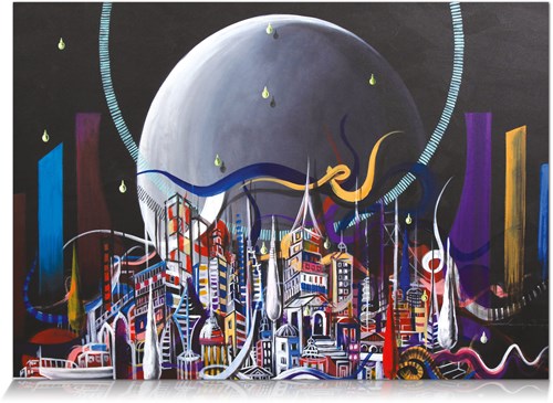 Star Puzzle Puzzle The Moon City - 1000 Teile bunt Stadtmotiv