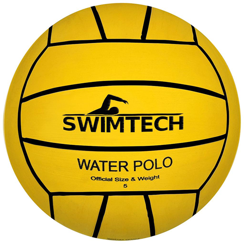 SwimTech Wasserball gelb Gummi – perfekter Halt und langlebig