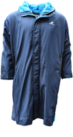 SwimTech Parka Bademantel navy/blau - wasserdicht und warm - Small