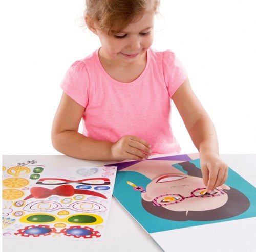 Melissa & Doug Mach'N Gesicht-Sticker-Block - Modisch Aufgemachte Gesichter