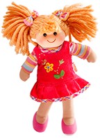 Heless Stoffpuppe Nele - weiche Puppe mit Kleid 22cm Spielzeug