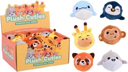 Johntoy Bouncing Balls Spielzeug - Plush Cuties PVC 8er Display assortiert