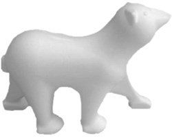 Hobbygroep Styropor Eisbär Bastelfigur Multicolor Dekoration