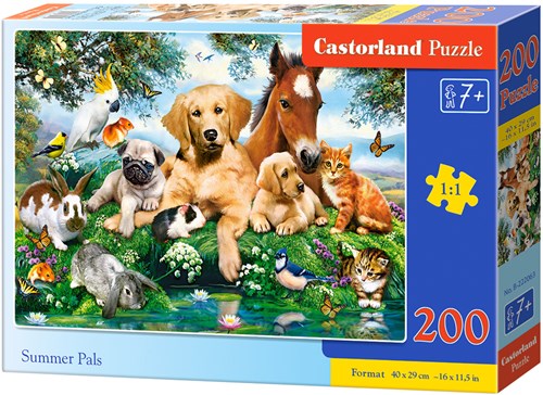 Castorland Puzzle Tiere Summer Pals - 200 Teile Karton-2