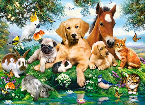 Castorland Puzzle Tiere Summer Pals - 200 Teile Karton
