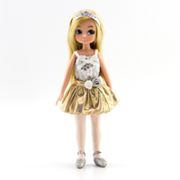 Lottie Puppe Schwanensee Ballett mit goldenem Kleid und Diadem