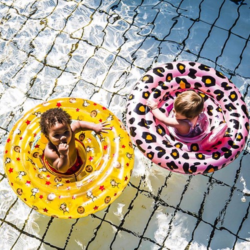 Swim Essentials Baby Zwemzitje Roze Panterprint 0-1 jaar