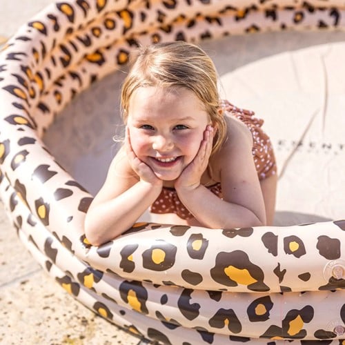 Swim Essentials Kinderschwimmbecken Pantherdruck beige 3 Ringe - 150 cm-3