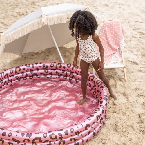 Swim Essentials Kinderpool Leopard Print rosa-gold 150 cm aufblasbar-3