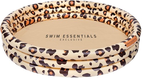 Swim Essentials Kinderschwimmbecken Pantherdruck beige 3 Ringe - 150 cm
