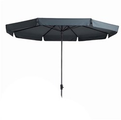 Madison Sonnenschirm Garten Syros rund 350cm grau UV-Schutz wasserabweisend