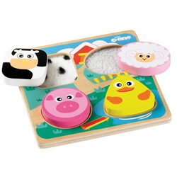 Tidlo Holz Fühlpuzzle Bauernhof - sensorisches Lernspielzeug