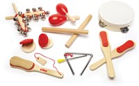 Tidlo Holz Musikinstrumente Set - 14-teiliges Musikspielzeug für Kinder