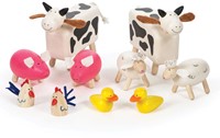 Tidlo Holz Bauernhoftiere Set - Lernspielzeug für Kinder