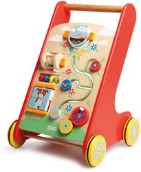 Tidlo - Holz Aktivitäts-Lauflernwagen für Kleinkinder und Babys