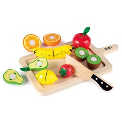 Tidlo Holz Schneideobst Set - pädagogisches Spielzeug für Kinder