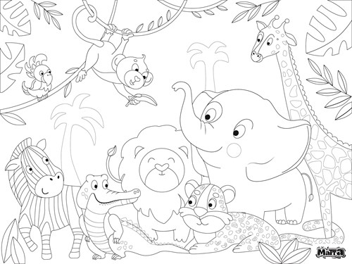 Matta Kids - Jungle Explorer Malunterlage Silikon wiederverwendbar abwischbar