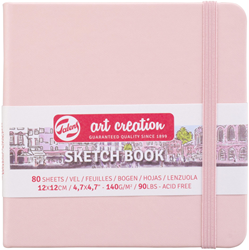 Talens Skizzenbuch Pastellrosa 12x12 cm Hardcover 140gr 80 Blatt