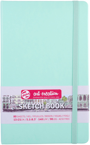 Talens Skizzenbuch Mintgrün 13x21 cm Hardcover 80 Blatt 140 g Papier