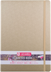 Talens Skizzenbuch A4 weißgold 140g 80 Blatt für Zeichnen und Aquarell