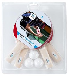 Twisk Tischtennis Set 4 Schläger und 3 Bälle für Kinder und Erwachsene