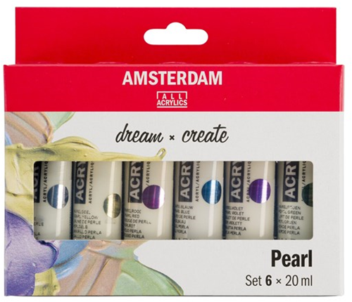 Royal Talens Talens Amsterdam Acrylfarbe Perlmutt-Set 6x20 ml