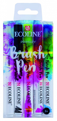 Royal Talens Ecoline Brushpen Set - Kreative Stifte 5 Farben