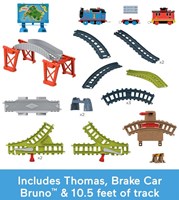 TALKING THOMAS & BRAKE CAR BRUNO TRAIN SET-3