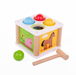 BigJigs Holzspielzeug Tap Tap Ball Lernspiel für Kinder