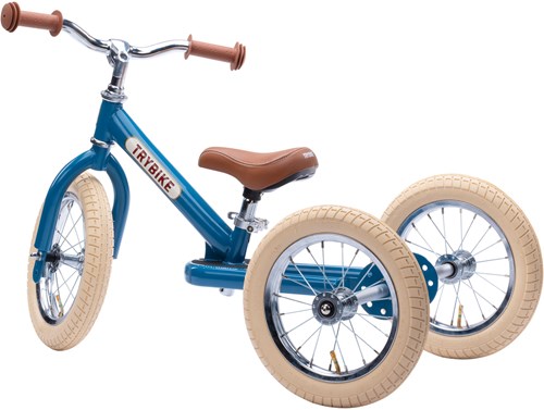 Trybike Laufrad Steel 2-in-1 vintage blau - Kinder Draisienne Fahrrad-2