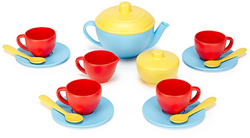 Green Toys Teeservice mit blauer Teekanne nachhaltiges Spielzeug