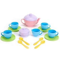 Green Toys Teeservice nachhaltiges Spielzeug rosa Teekanne