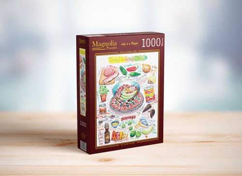Magnolia Puzzle Texas Cowboy Chili - 1000 Teile Puzzle Spaß-2