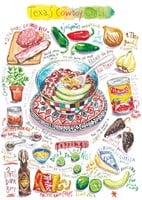 Magnolia Puzzle Texas Cowboy Chili - 1000 Teile Puzzle Spaß
