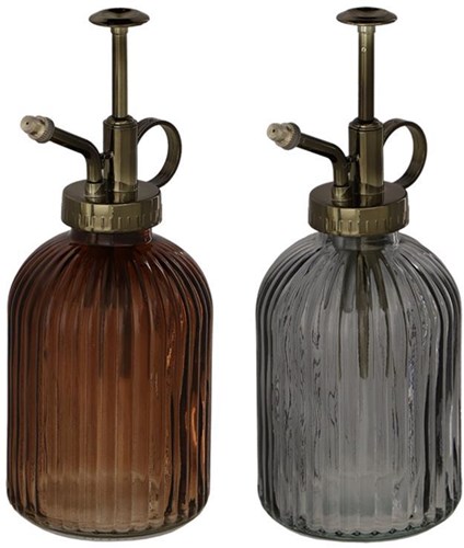 Esschert Design Pflanzensprüher Glas geriffelt transparent 300 ml