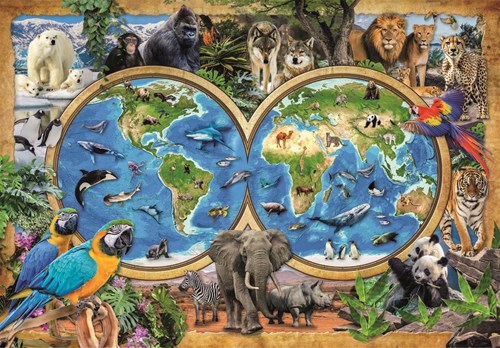Clementoni Puzzle Tierwelt - 300 Teile - Lernspielzeug für Kinder