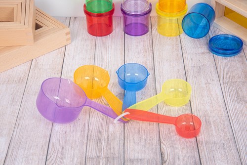TickiT durchsichtige Farb-Messbecher - Lernspielzeug Set 5-teilig-3