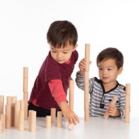TickiT Holzspielzeug Architekt Säulen natur Buchenholz Bauspiel-2