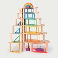 TickiT Holzspielzeug Architekt Säulen natur Buchenholz Bauspiel-3