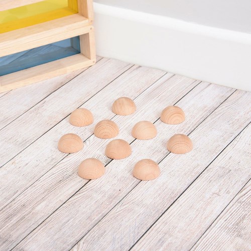 TickiT Holz Halbkugeln Spielzeug - natürliche Semisphären Lernspielzeug-2