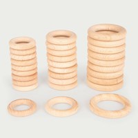 TickiT Holzringe Lernspielzeug 56 mm - 10er Set