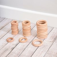 TickiT Holzringe Lernspielzeug 56 mm - 10er Set-2