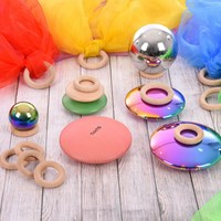 TickiT Holzringe Lernspielzeug 56 mm - 10er Set-3