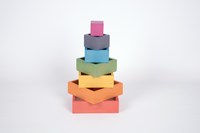 TickiT Bauspielzeug Rainbow Architect Squares Holzset 7-teilig