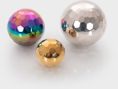 TickiT sensorisches Spielzeug Edelstahl Mosaik Mystery Kugeln Set 3 Stück