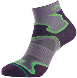 1000 Mile Sportsocken Fusion Damen schwarz-grün atmungsaktive Baumwolle
