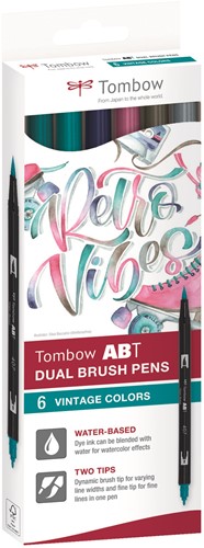 Tombow Tombow ABT Dual Brush Pen Set 6 Stück Vintage Farben