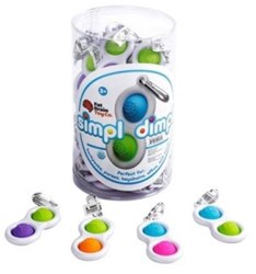 Tomy Fidget Spielzeug Simpl Dimpl - mehrfarbiges Silikon Pop It