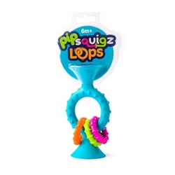 Tomy sensorisches Babyspielzeug Pipsquigz Loops blau Silikon