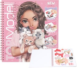 Depesche Malbuch TOPModel Katzen - kreatives Stickerbuch für Kinder